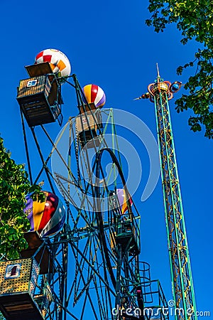 Ferris wheel at Tivoli amusement park in Copenhagen, Denmark Editorial Stock Photo