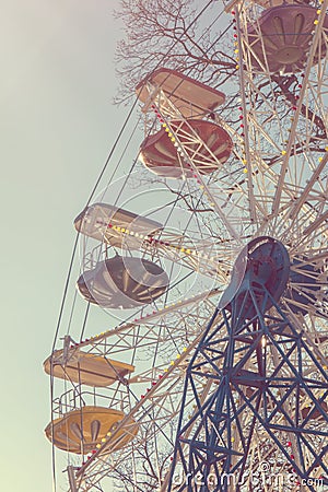 Ferris wheel. Vintage effect style pictures Stock Photo
