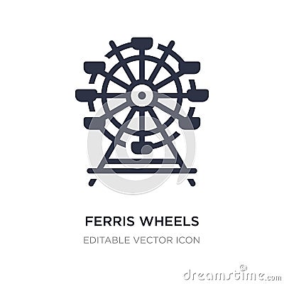 ferris wheels icon on white background. Simple element illustration from Business concept Vector Illustration