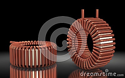 Ferrite Toroid Inductor Stock Photo