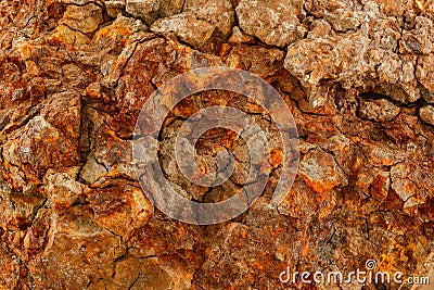 ferrous iron stone ore metallurgical macro texture and background Stock Photo