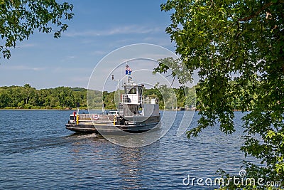 Ferry Boat on Connecticut River Editorial Stock Photo