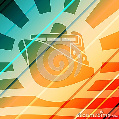 Ferry boat icon Vector Illustration