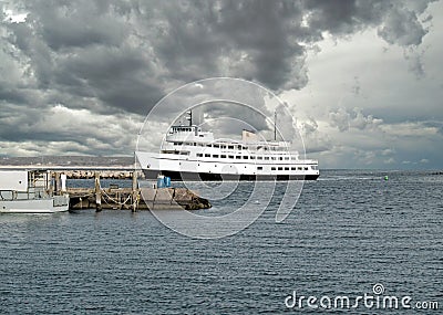 Ferry boat to Block Island, RI Stock Photo