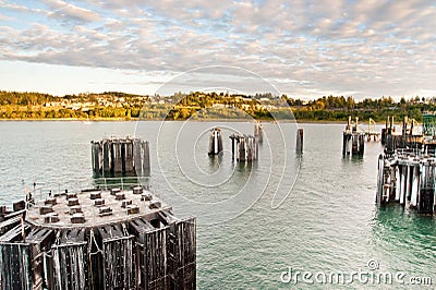 Ferry dock Stock Photo