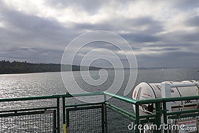 Ferry from Edmunds to Kingston Washington state Editorial Stock Photo