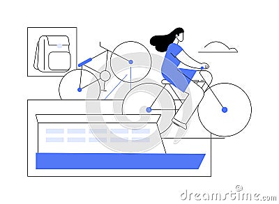 Ferry facilities for travelers abstract concept vector illustration. Vector Illustration