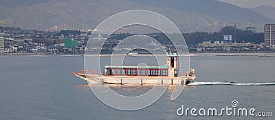 The ferry going to the island of Miyajima (Itsukushima), Japan Editorial Stock Photo