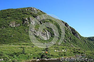 Ferry Gulch Backcountry Campsite Stock Photo