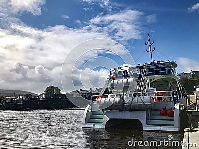 Ferry moored Editorial Stock Photo