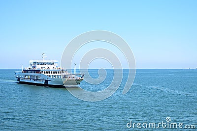 The ferry sails Stock Photo