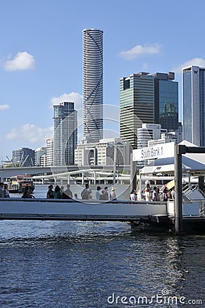 Ferry to South Bank Parklands in Brisbane Queensland Australia Editorial Stock Photo