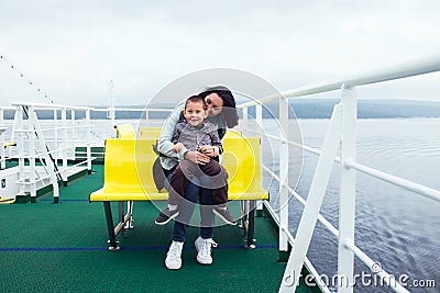 On a ferryboat Stock Photo