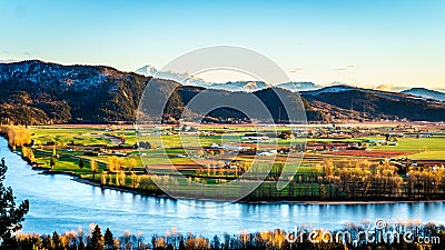 The fertile farmland of the Fraser Valley in British Columbia Stock Photo