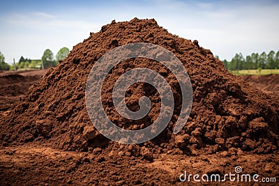 Fertile Pile soil ground. Generate Ai Stock Photo