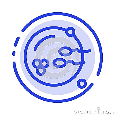 Fertile, Procreation, Reproduction, Sex Blue Dotted Line Line Icon Vector Illustration