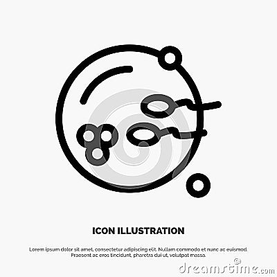 Fertile, Procreation, Reproduction, Sex Line Icon Vector Vector Illustration