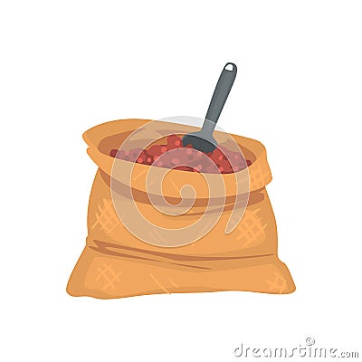 Fertilizer bag cartoon vector Illustration Vector Illustration