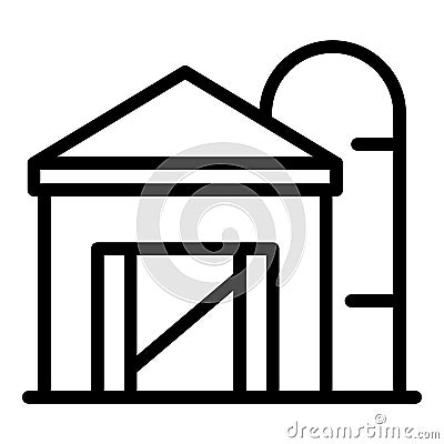 Fertilizing plant house icon, outline style Vector Illustration