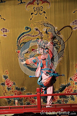 Fervent woman, Huguang Theater: Beijing Opera Editorial Stock Photo