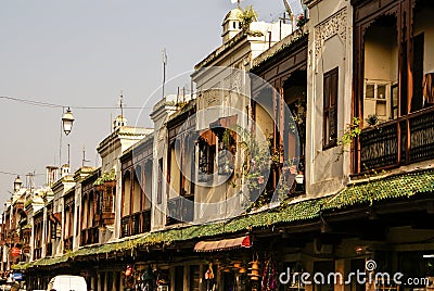 Fes (Fez) is consist of thousants small streets like this one. H Stock Photo