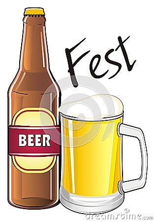 Fest with beer Stock Photo