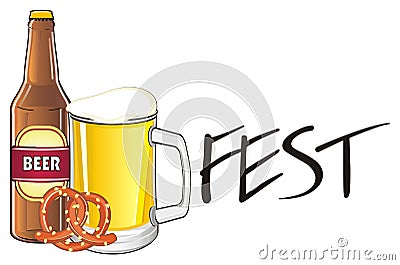 Fest with drink and food Stock Photo