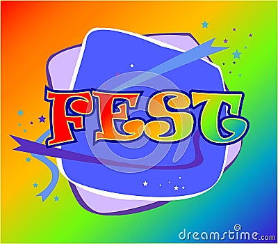 Fest logo Cartoon Illustration