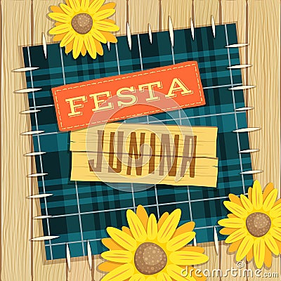 Festa Junina, brazilian june fest theme Vector Illustration