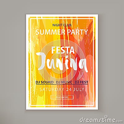 Festa Junina fest. Vector Illustration