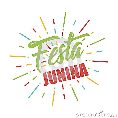 Festa junina party. Festa junina poster brazil june festival. Vector Vector Illustration