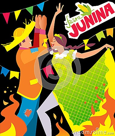 Festa junina poster Vector Illustration