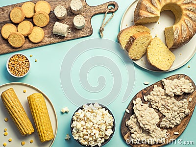 Festa Junina sweet food concept.Copyspace,top view Stock Photo