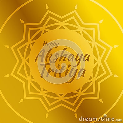 Festival Of Akshaya Tritiya card Vector Illustration