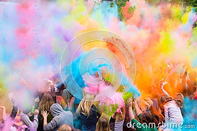 Festival of colors Editorial Stock Photo