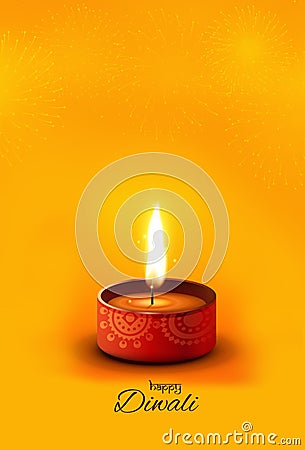 Festival of colors -earthen lamp, Diwali Stock Photo