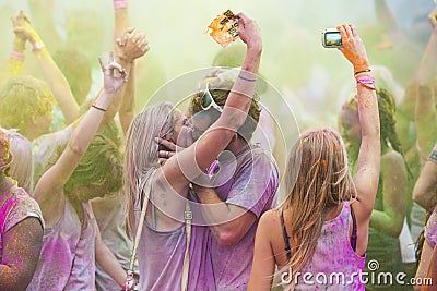 Festival of Colour Holi one party Editorial Stock Photo