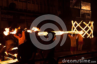 Festival Esala Perahera in Kandy on Sri Lanka Editorial Stock Photo