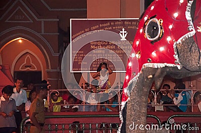 Festival Esala Perahera in Kandy on Sri Lanka Editorial Stock Photo