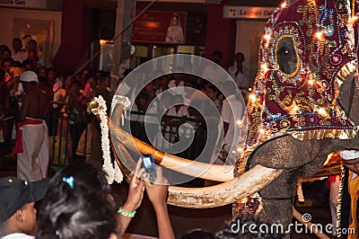 Festival Esala Perahera in Kandy on Sri Lanka Editorial Stock Photo