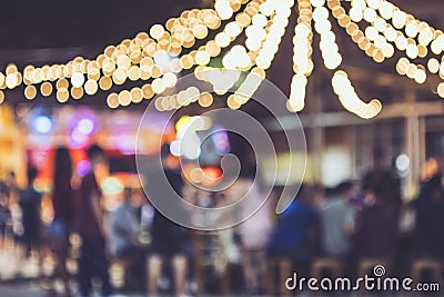 Festival Event Party Outdoor Blurred People Background Lights Stock Photo