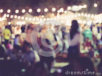 Festival Event Party with People Blurred Background Stock Photo