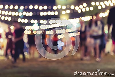 Festival Event Party with People Blurred Background Stock Photo