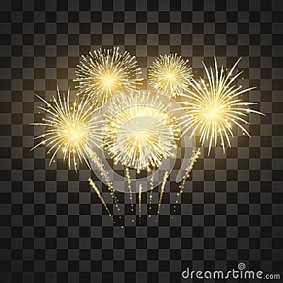 Festival firework. Colorful fireworks holiday background. Vector illustration Vector Illustration