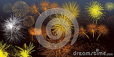 Festival Fireworks Background Wallpaper Poster Banner Graphics New Year Christmas Diwali Stock Photo