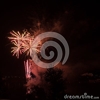 Ignis Brunensis 2018 Fireworks Stock Photo