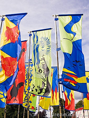 Festival Flags Stock Photo