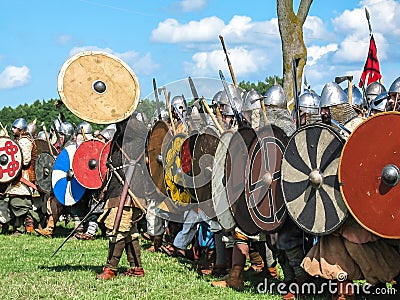 Festival of historical reconstruction of Vikings Editorial Stock Photo