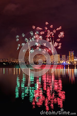 Festival LightFest in Strogino Editorial Stock Photo