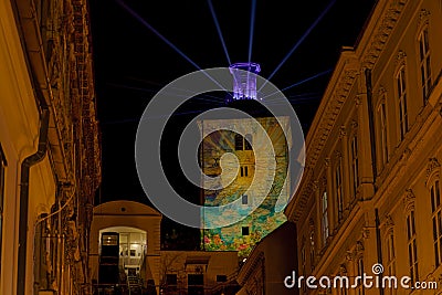 Festival of lights in Zagreb Croatia Editorial Stock Photo